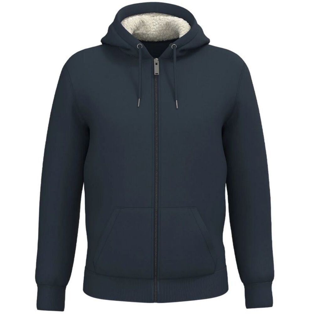 Native Spirit Unisex Adult Sherpa Lined Full Zip Jacket / Navy